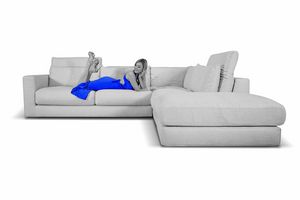 Perle, Corner sofa with adjustable backrest