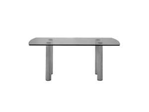 Picture of ART. 1299, linear table with glass top