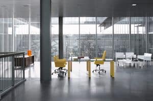 Picture of Fagus peninsula 40.PEDE, glass top table
