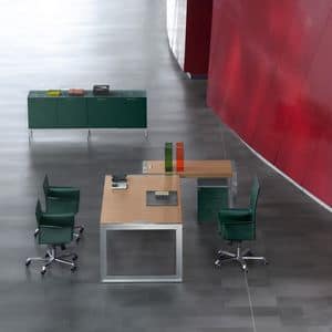 Picture of Strato desk return 210.PEDE, metal structure tables