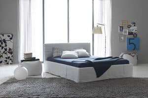 Picture of Metropolitan Chic, beds with fabric headboard