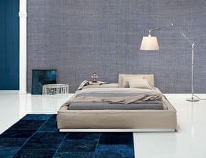 Picture of Swing Piuma, bed with upholstered headboard