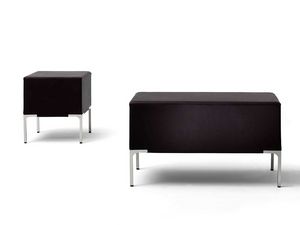 Panca L80, Leather-covered bench, steel feet, for discotheques