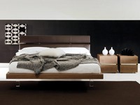 Coast to Coast, Design bed, in leather and fabric, for modern hotel