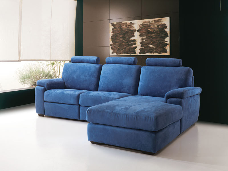 Anais, Sofa relaxing, comfortable, tilting and extension, for studio