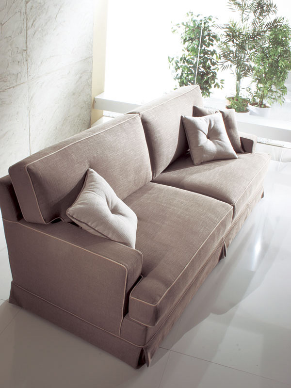 Louvre, Washable sofa, wooden frame, padded foam