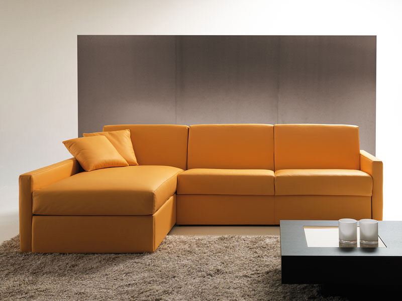 Afrodite peninsula, Sofa bed with storage and peninsula, for apartment