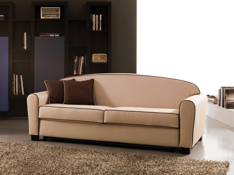 Narciso, Double sofa bed, removable fabric, spring mattress