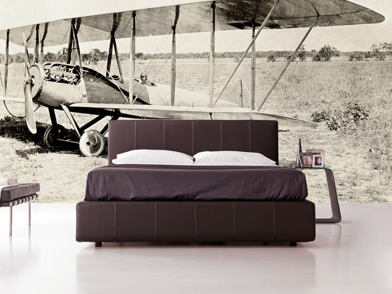 Gamma, Bed with storage box, removable fabric, modern hotel