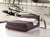 Gamma, Bed with storage box, removable fabric, modern hotel