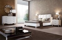 Saint Tropez - nizza - bed cod. 4032, bed with leather headboard, high quality bed, bedroom furniture Contemporary bedroom