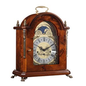 Art. 321/5, Luxury table clock in walnut mosaic burl