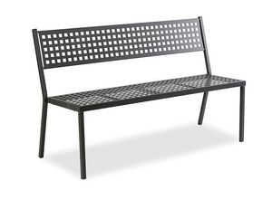2082, Stackable bench made of galvanized iron, for outdoor