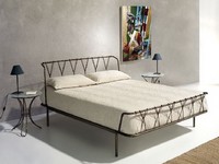 Acapulco, Double bed with 60's style, with iron frame