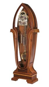Art. 546/1, Pendulum clock in solid walnut with inlaid cherry and ash