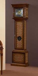 Art. 4702/2, Grandfather clock Walnut with Marchettery inlay on the front and side