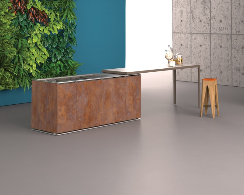 Compact In&Outdoor, Monobloc with kitchen and sliding table
