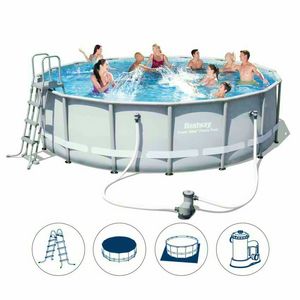 Above-ground pool Bestway 56451 round power steel 488x122cm - 56451, Large above ground pool