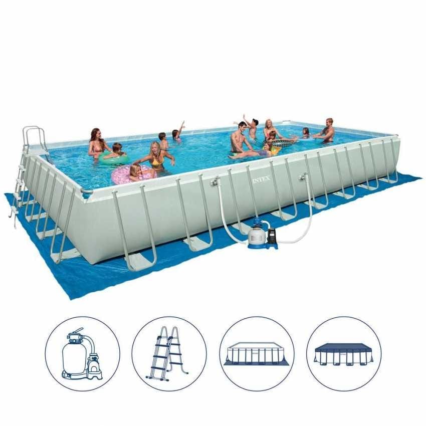 Rectangular Swimming Pool With Ladder, Rectangular Swimming Pool Above Ground With Pump