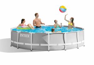 Intex 26720 Prism Frame Round Above Ground Pool 427x107cm - 26720, Removable round swimming pool