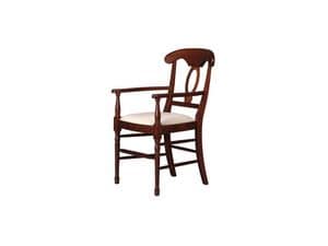 214, Classic style upholstered chair with arms Tea room