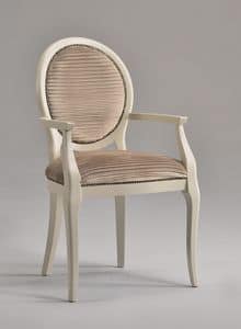 ADELAIDE chair with armrests 8030A, Chair with padded seat, for luxury restaurant