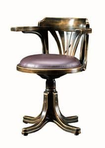 Belinda FA.0161, Bentwood swivel armchair, in luxury classic style