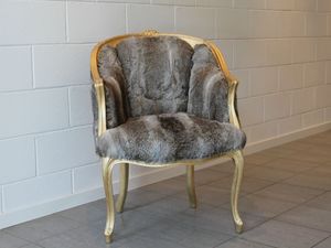 Rosa Gold, Armchair with gold finishings, outlet price