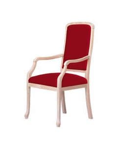 S02, Beech chair with armrests, for living rooms and restaurants