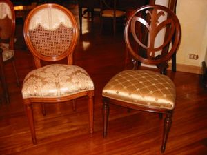 Art.616, Dining chairs with upholstered seat