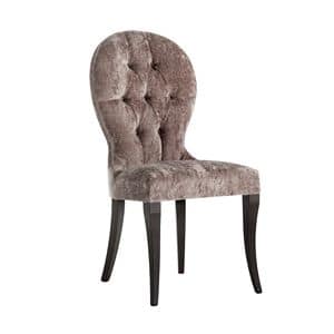 Art. CA135, Classic style chair, upholstered in velvet