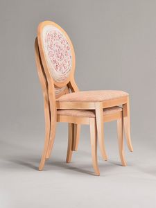 S14, Stackable chair with round backrest