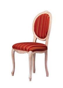 1052, Chair in wood with oval back, for the living area