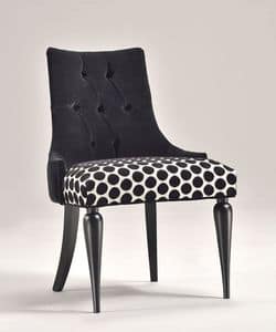 MARGOT chair 8359S, Contemporary classic chair, upholstered seat, in beech