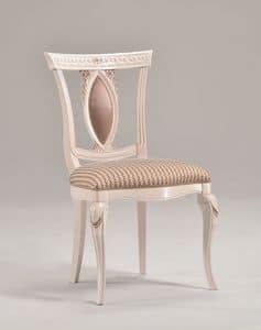 MICHY chair 8169S, Luxury chair in solid wood carved
