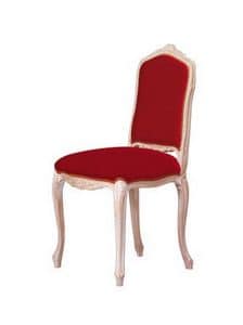 S03, Upholstered chair with beech base, classical style