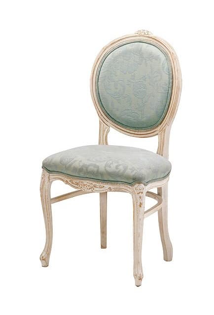 S05, Chair with beech base, upholstered, in classic style