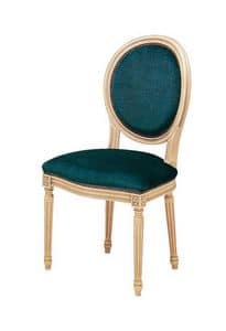 S07, Chair in beech wood, upholstered, in classic style