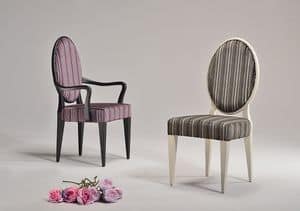 YVONNE armchair 8615A, Neoclassical chair in various colors, for waiting room