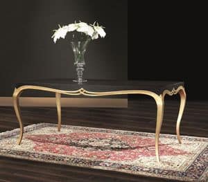 LOVE table 8678T, Table with extensions, classic style, for living room