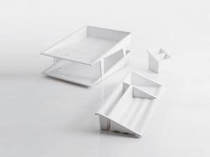 Desk up white, Desk accessories in polymer