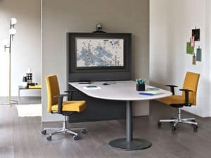 Frame, Meeting table with a column for video conferencing