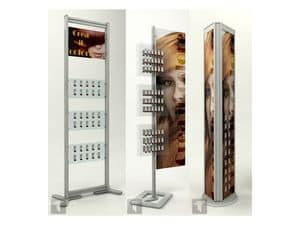 inUNO exhibitor for color and dyed hair samples, color hair samples display, modular display system, display for shops shop, hairdresser shop, beauty salon
