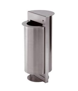 Torre, Steel ashtray with bag holder, for outside use