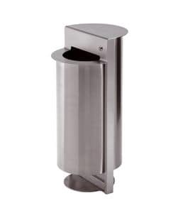 Torre, Steel ashtray with bag holder, for outside use