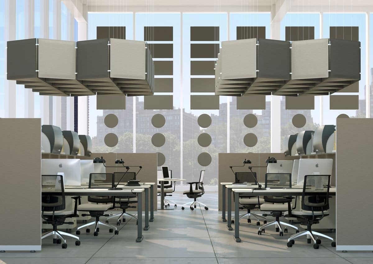 AIRTWIN, Modular acoustic panel, colored sound-absorbing panels