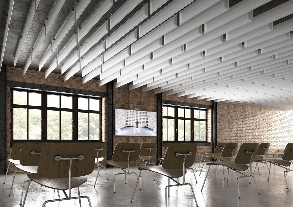 Baffle Direct, Ceiling connections for sound absorbing panels
