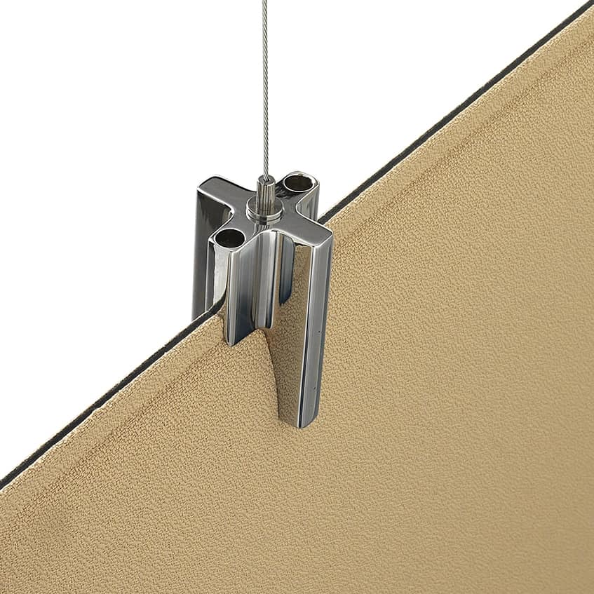 Baffle Oversize, Patented system for suspending sound absorbing panels