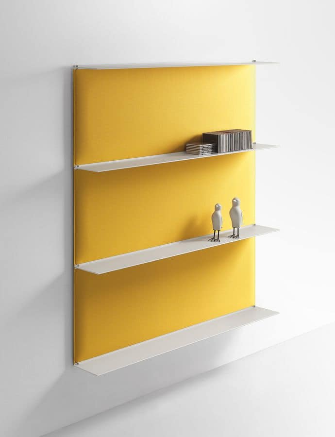 Blade, Modular shelving system, with sound-absorbing panels