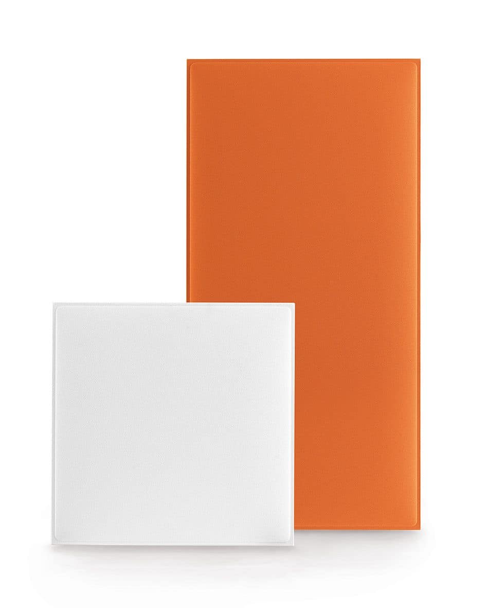 In, Colored acoustic panels for suspended ceiling
